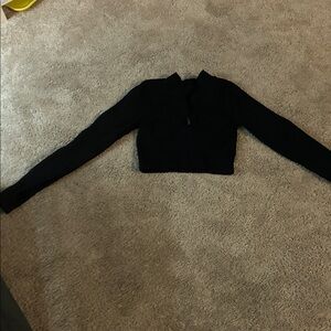 Women's Black Cropped Top